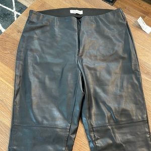 Faux leather pants